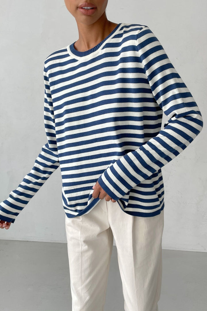 Striped long-sleeve T-shirt for women Lune London