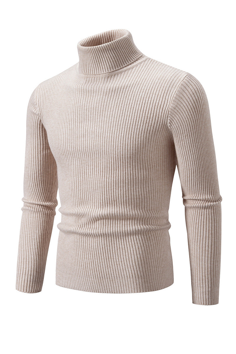 Men's ribbed turtleneck sweater in premium quality Lune London