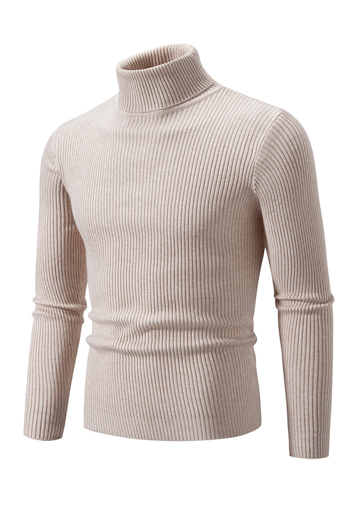 Men's ribbed turtleneck sweater in premium quality Lune London