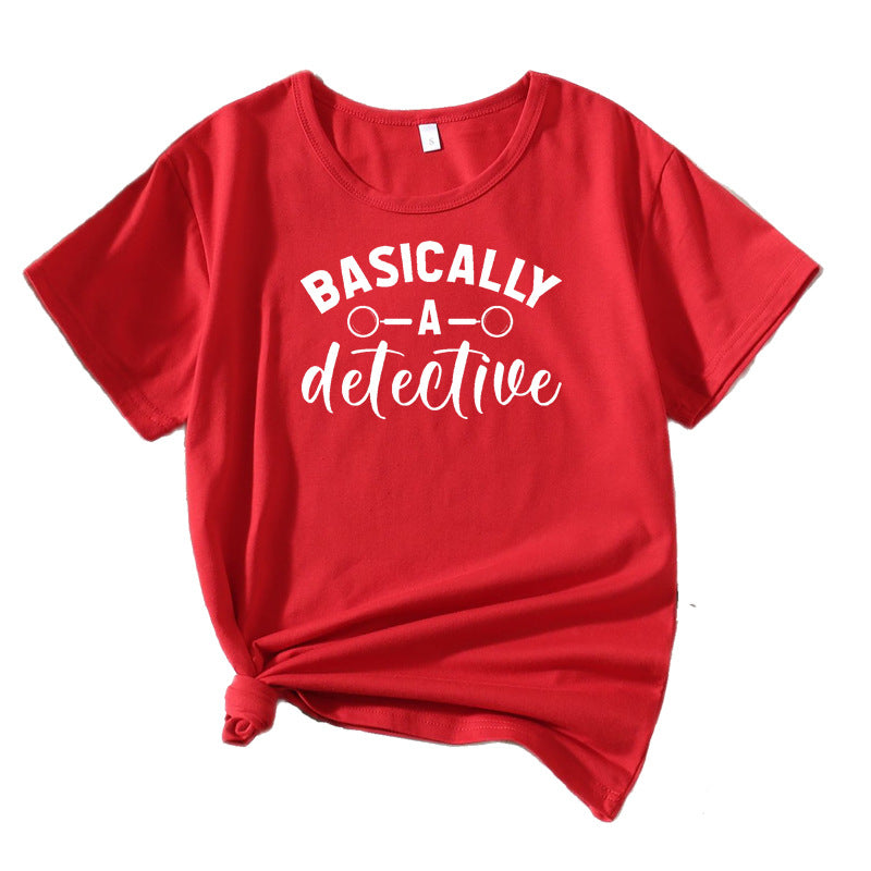 Women’s Quirky Detective Humor T-Shirt Lune London