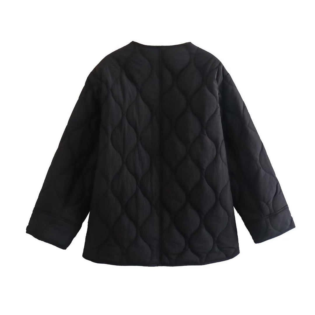 Quilted transitional jacket for women with trendy design and practical pockets Lune London