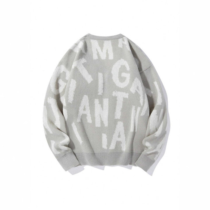 Cardigan pour femmes avec un motif de lettres élégant et en V