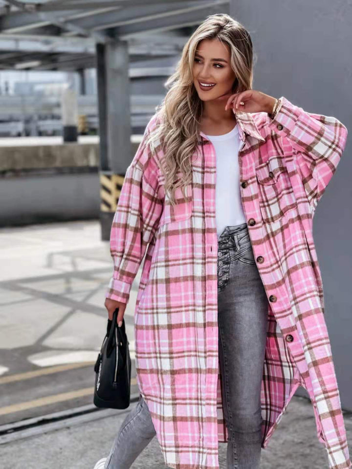 Lune London oversized plaid shirt jacket for women