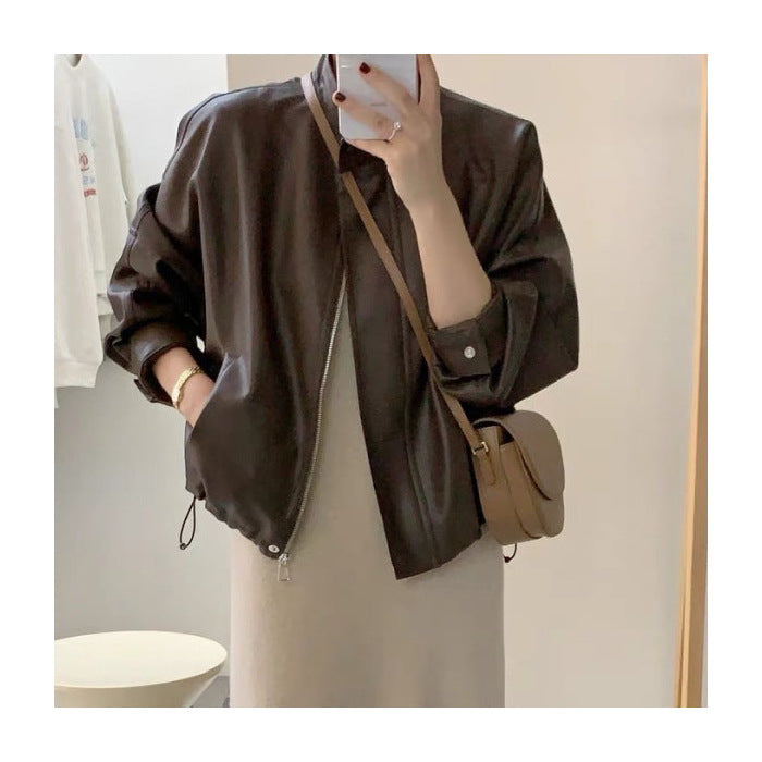 Women's Fashion Bomber Jacket made of high-quality Faux Leather Chic & Stil