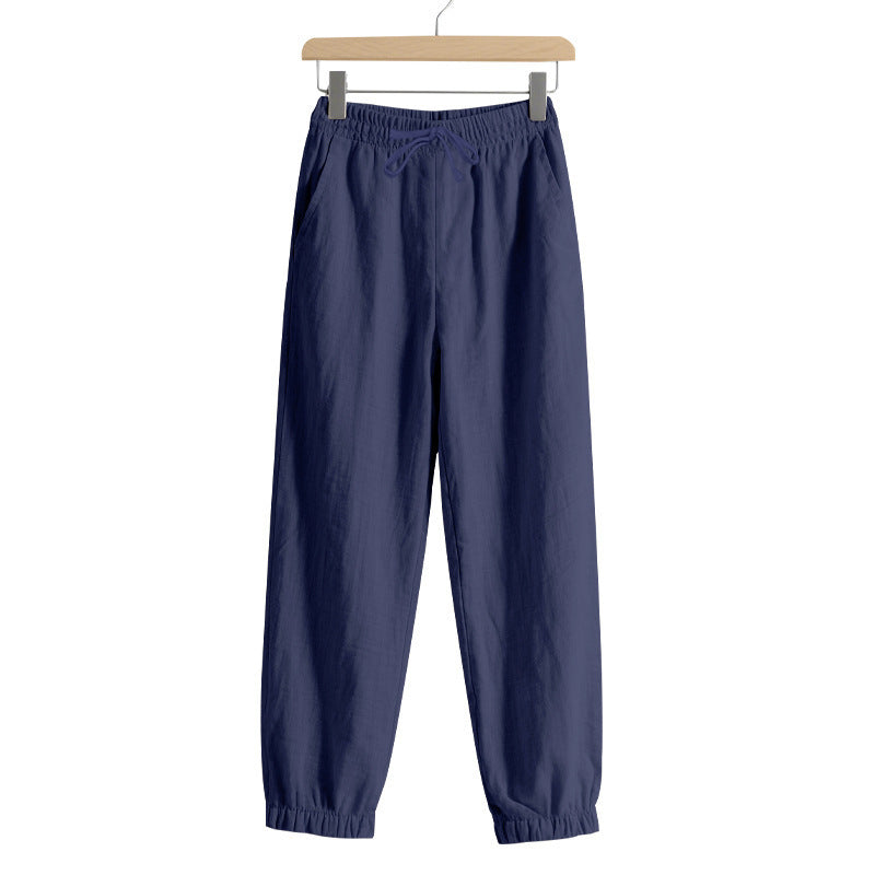 Women’s airy leisure pants with elastic waistband and practical side pockets Chic and style