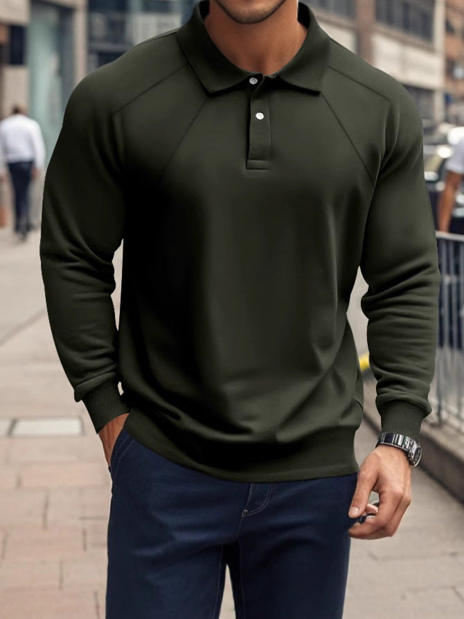Men's trendy long sleeve polo with sporty cut Lune London