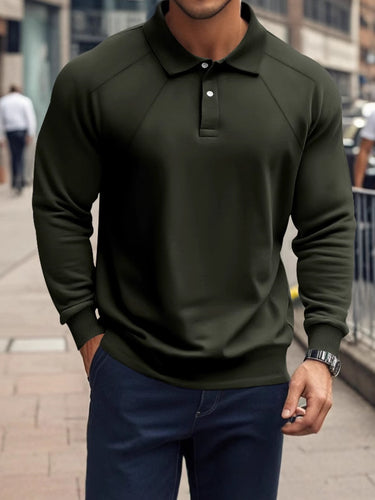 Men's trendy long sleeve polo with sporty cut Lune London