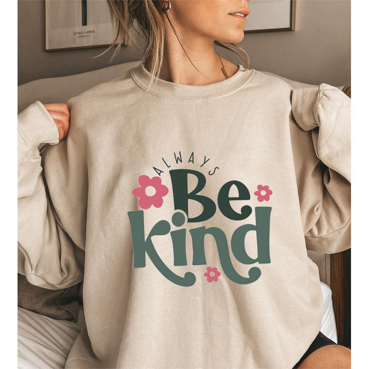 Sweatshirt pour femmes avec message motivant et design tendance à manches bouffantes Chic & Stil