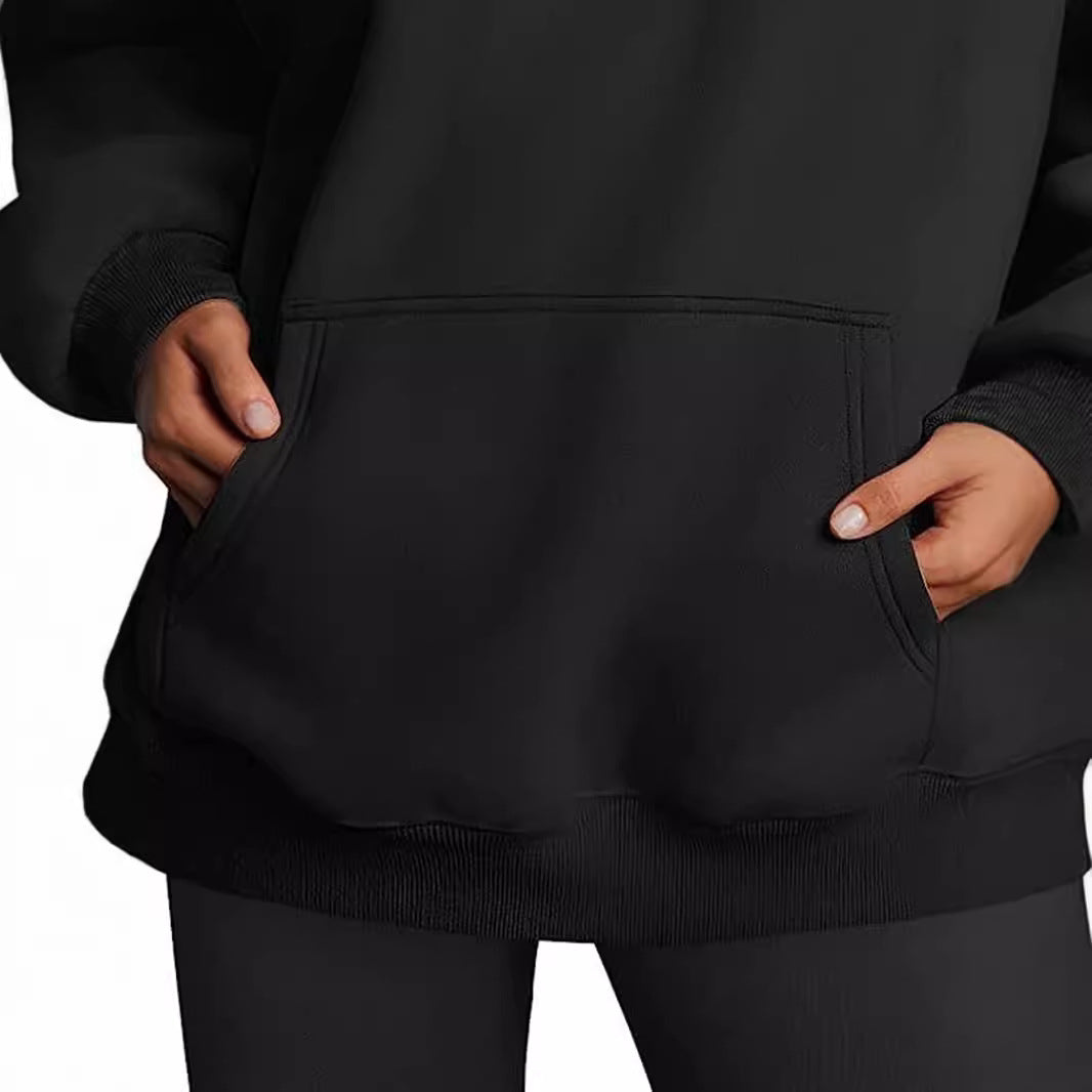 Ladies Oversized Hoodie with practical pockets and a soft lining Lune London