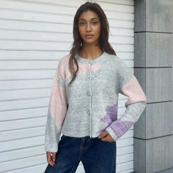 Fashionable women's sweater with a creative color scheme Lune London