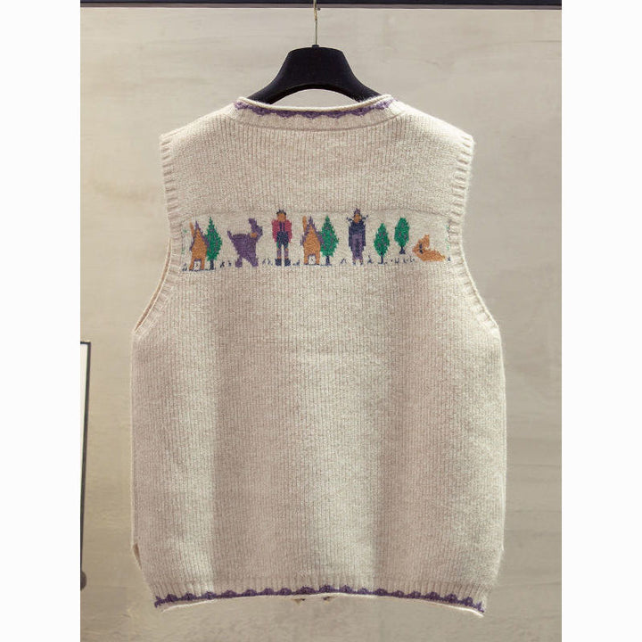 Gilet tricoté pour femmes avec motif ludique Chic & Stil