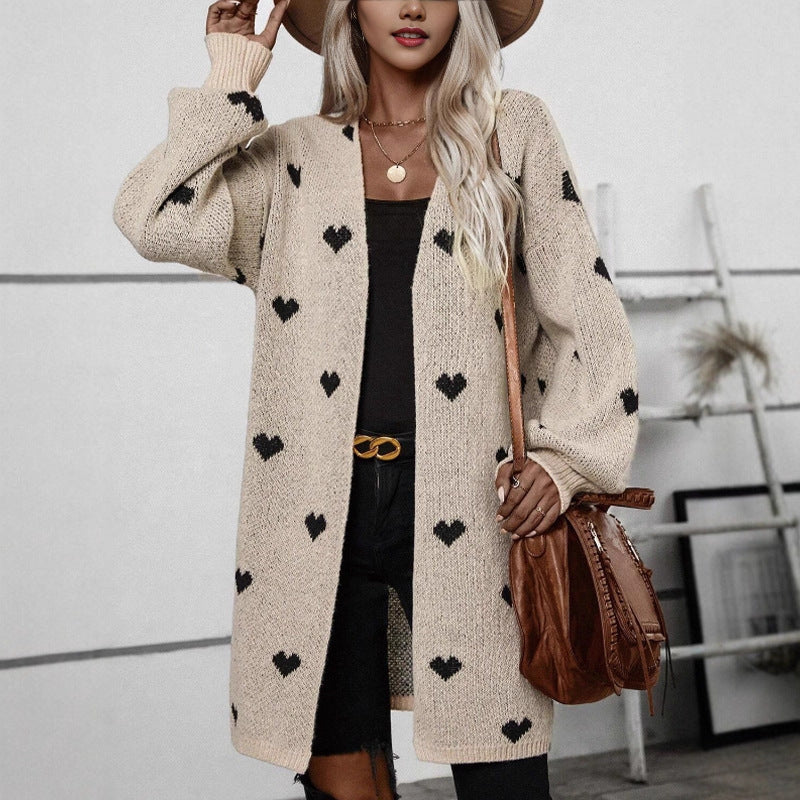 Gilet femme avec motif cœur et coupe décontractée Chic & Stil