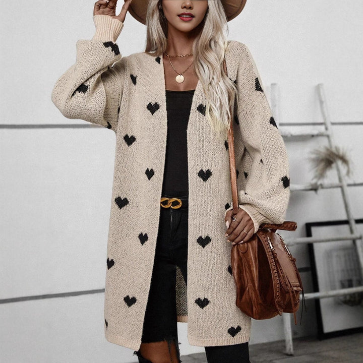Gilet femme avec motif cœur et coupe décontractée Chic & Stil