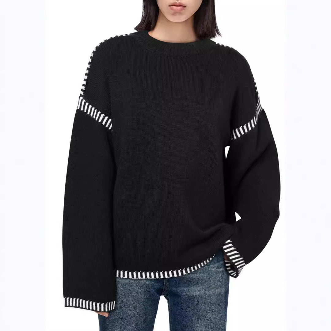 Casual sweater for ladies with striped accents Lune London