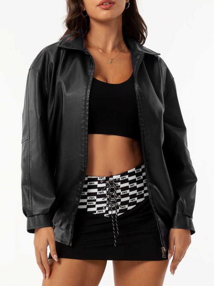 Casual satin jacket for women with a modern cut and practical pockets Lune London