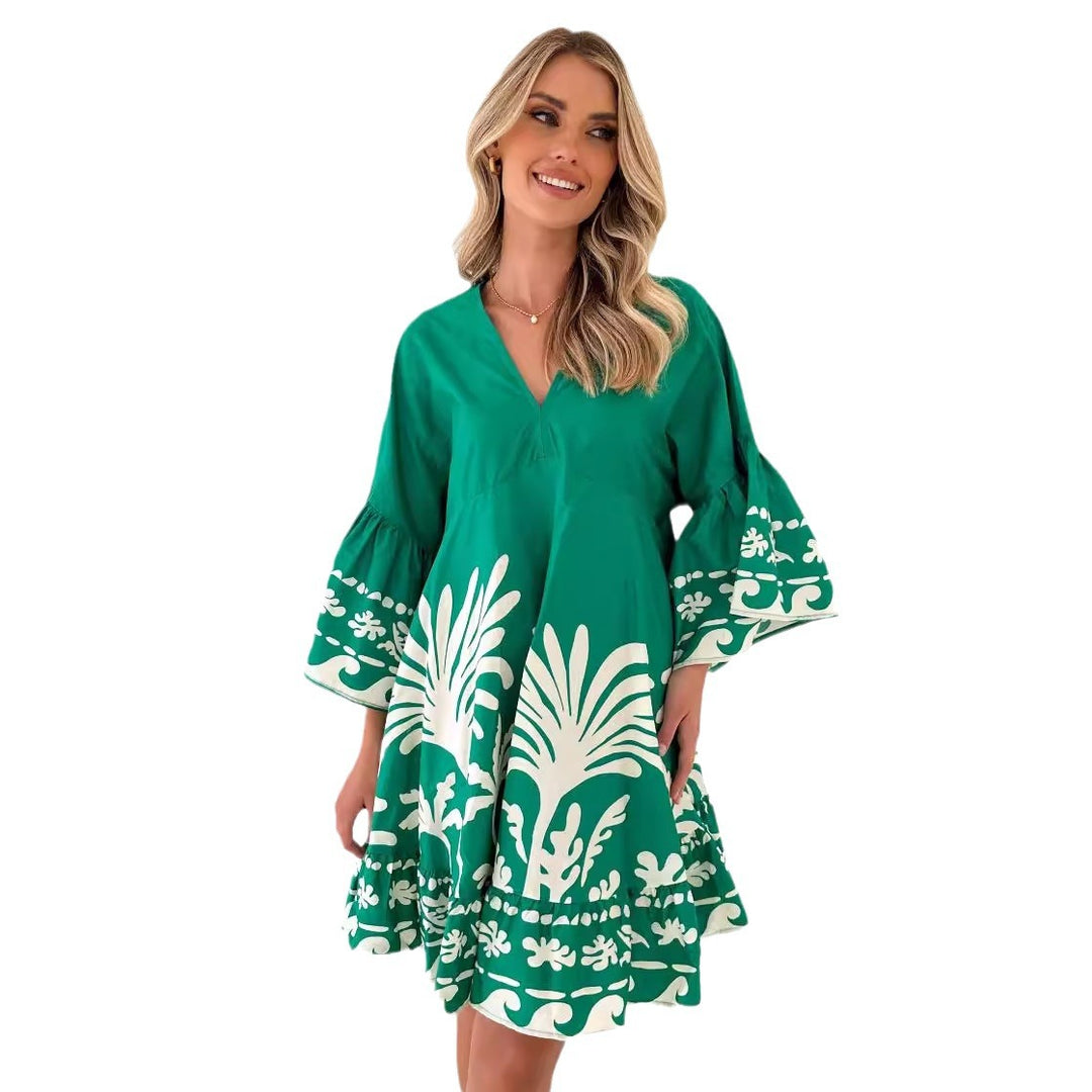 Casual summer dress for women with puff sleeves Chic & Stil