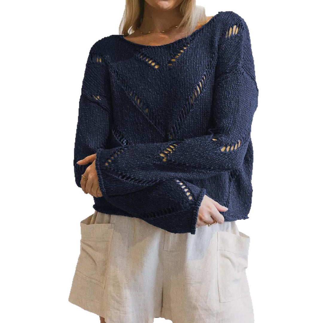 Casual knitted sweater for women with an airy knit structure Lune London