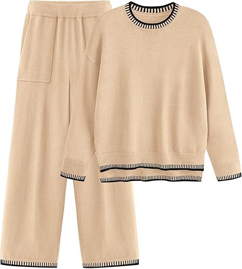 Ladies comfortable knit set with elastic waistband Lune London