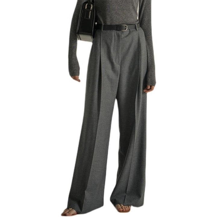 Ladies Elegant Wide Leg Trousers with Adjustable Belt Chic und Style