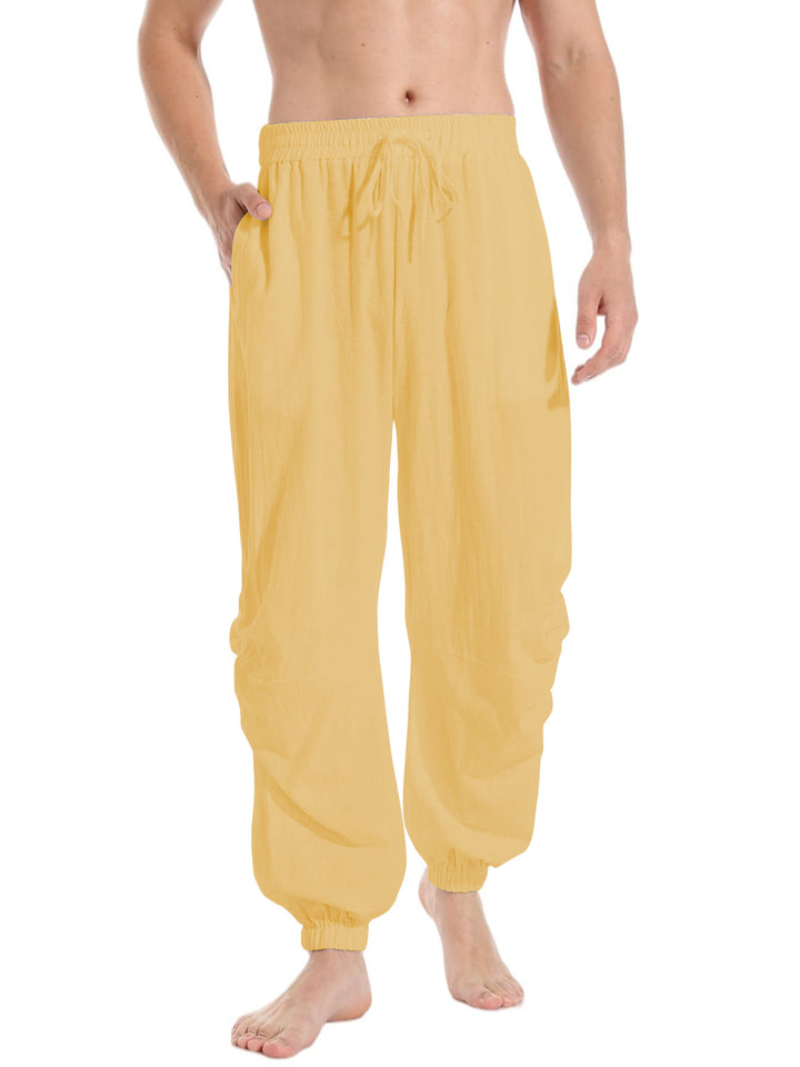 Casual men's pants in lightweight fabric with tapered leg Lune London