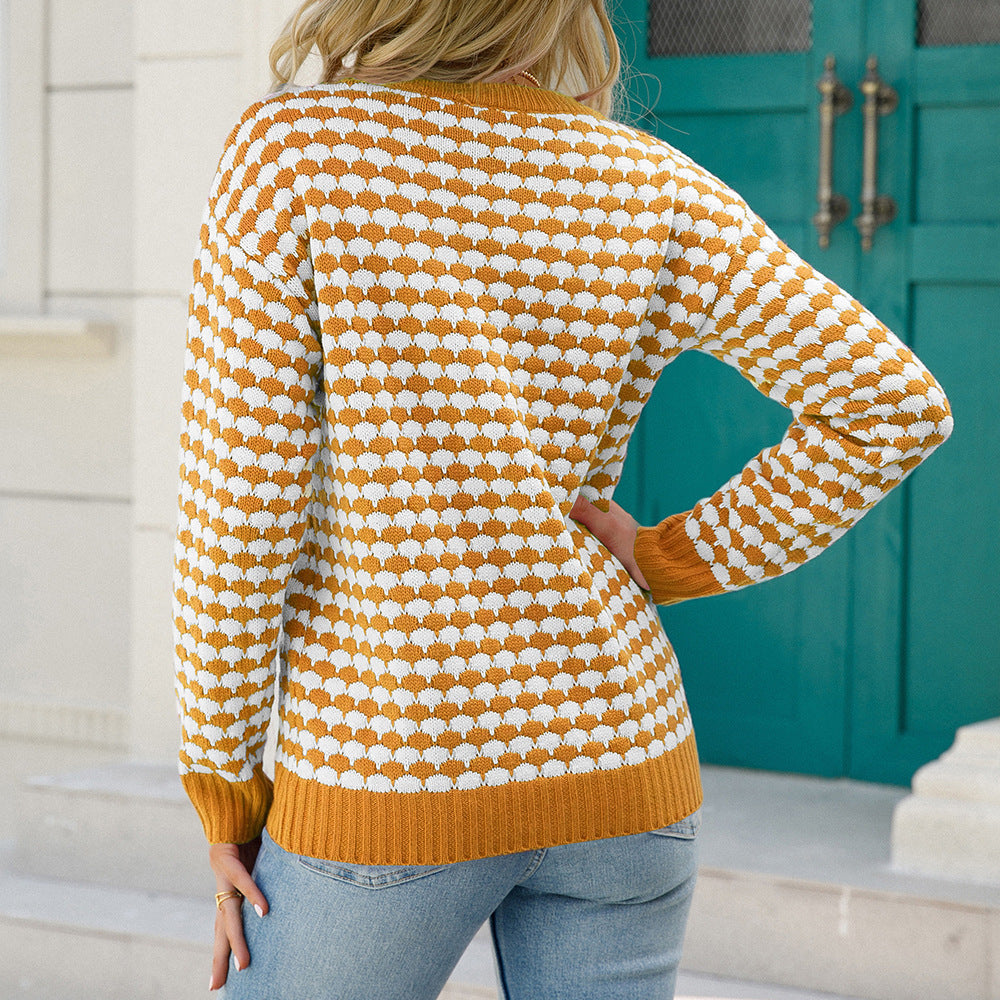 Pull doux pour femmes avec motif cœur Chic & Stil