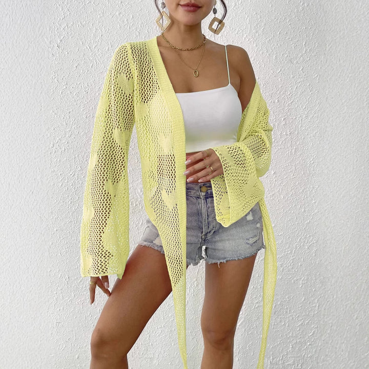 Ladies Crochet Beach Cover Cardigan Lune London