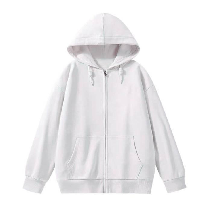 Women's hoodie sweatshirt jacket with ergonomic cut and practical zipper