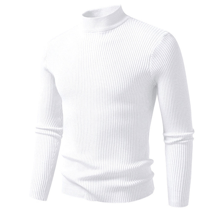 Men's ribbed fine knit turtleneck sweater with a fitted cut Lune London