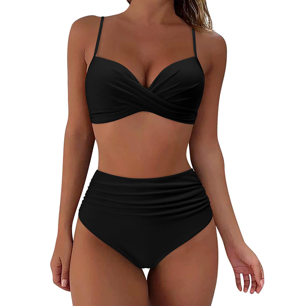 Woman High-waisted Twisted Bikini Set Lune London