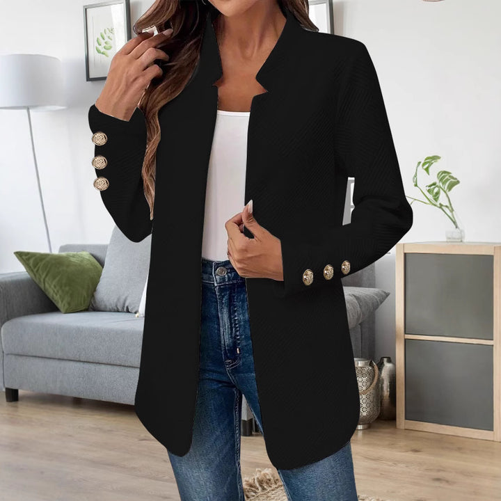 Modern blazer jacket for women with textured design and stylish button details Lune London