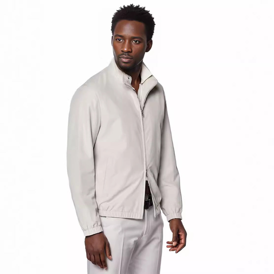 Lightweight transition jacket for men with high collar Lune London