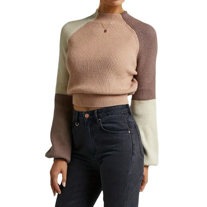 Women's sweater with unique textured knit and voluminous sleeves Lune London