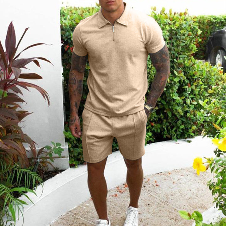 Men's sporty leisurewear set with trendy zipper Lune London
