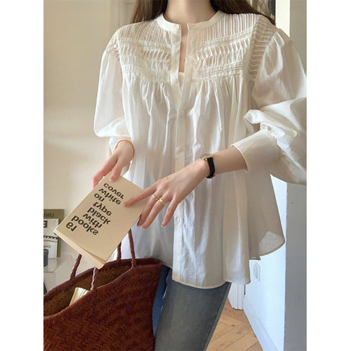 Embroidered button blouse for women Lune London