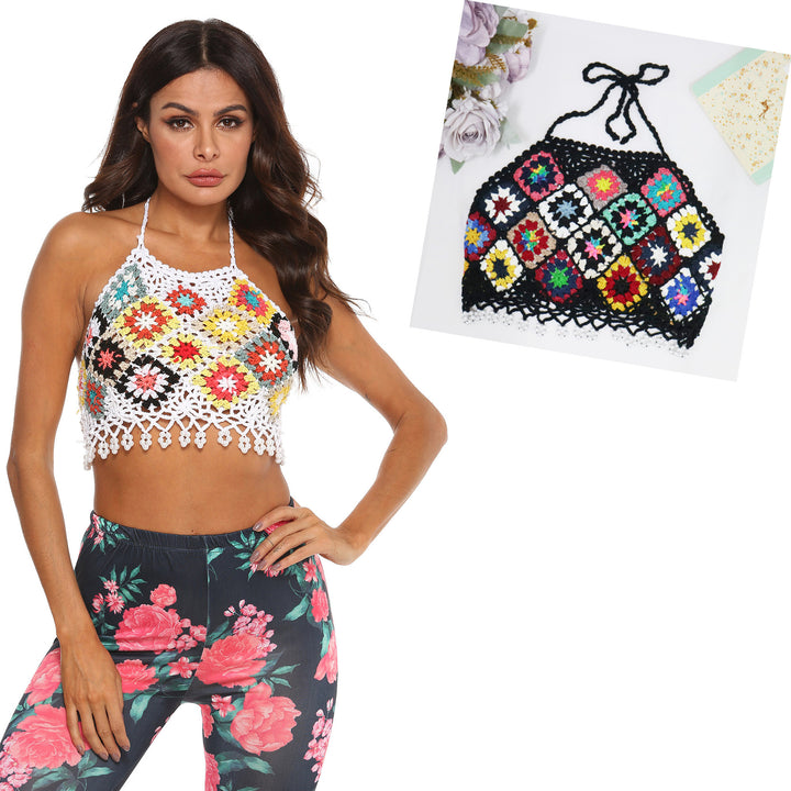 Ladies Crocheting Halter Crop Top Lune London 1750920246