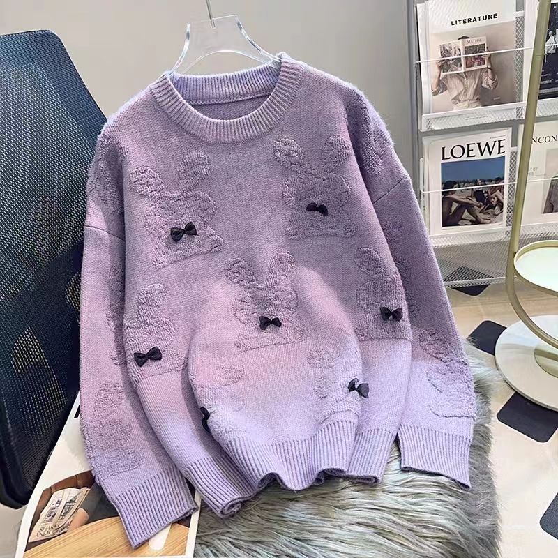 Pull confortable pour femmes avec des appliqués animaux ludiques Chic & Stil