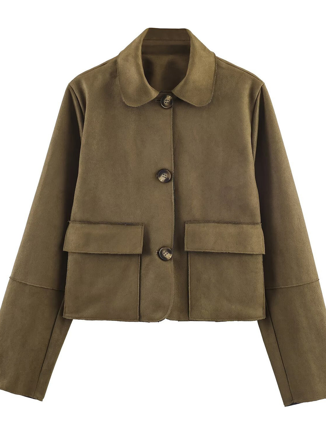 Trendy short jacket for women with practical pockets and discreet collar Lune London