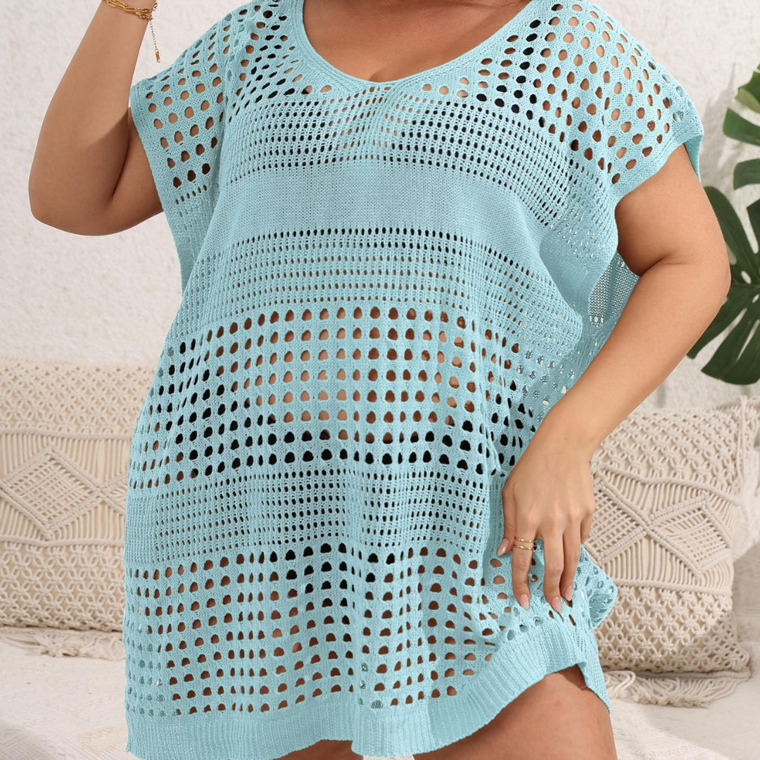 Ladies open structured crochet beach tunic Lune London