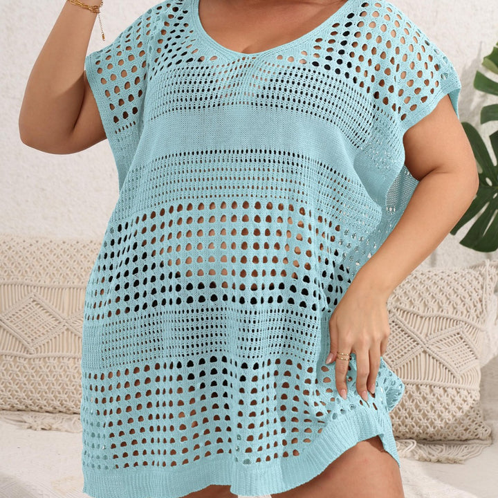 Ladies open structured crochet beach tunic Lune London
