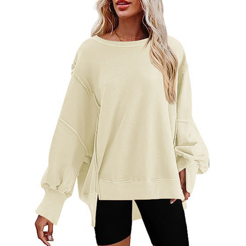 Ladies Oversized Sweatshirt with Puff Sleeves Lune London