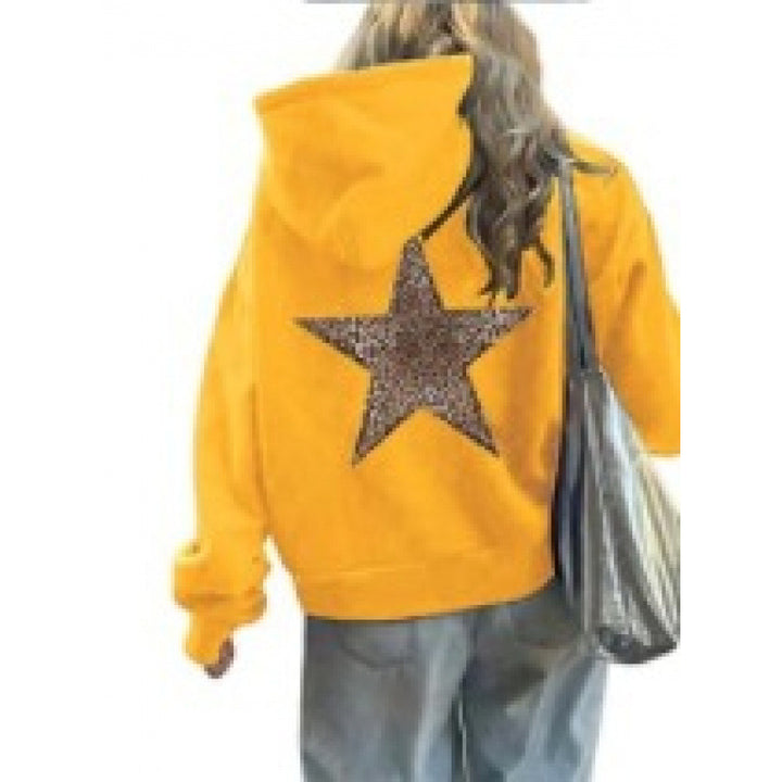 Women’s Hoodie with Glittering Star Motif Lune London