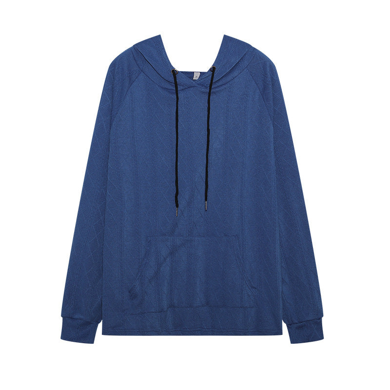 Ladies casual hoodie with textured design and kangaroo pocket Lune London