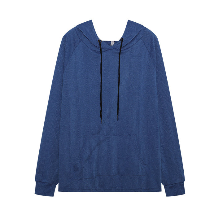 Ladies casual hoodie with textured design and kangaroo pocket Lune London