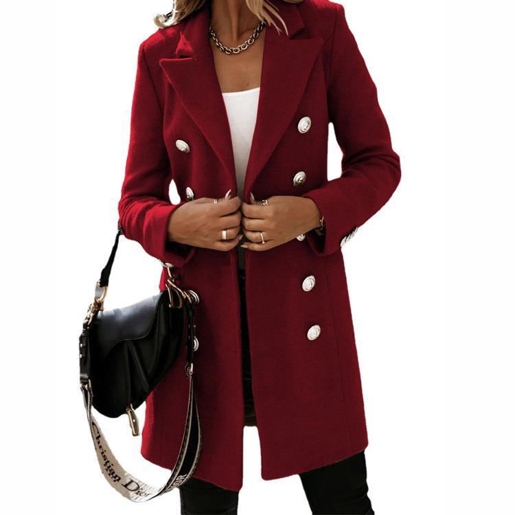 Women elegant double-breasted coat Lune London