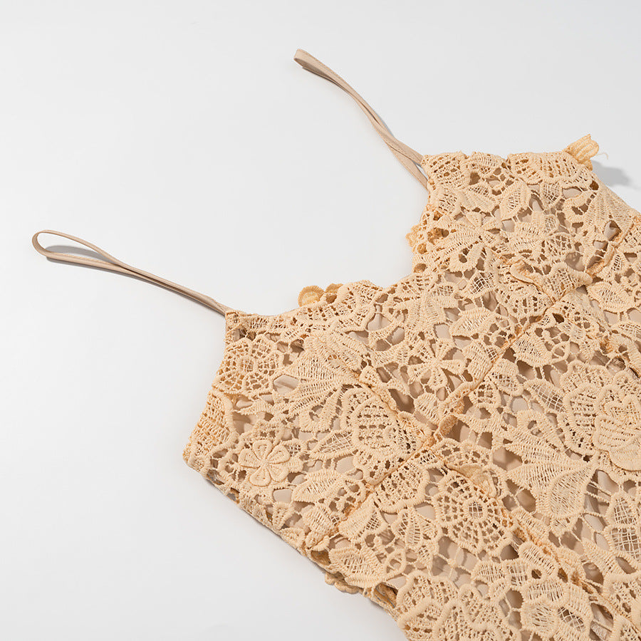 Lace summer dress for women with a delicate strap design Lune London