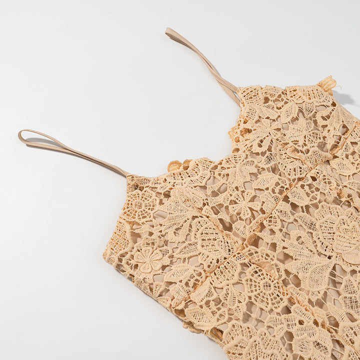 Lace summer dress for women with a delicate strap design Lune London