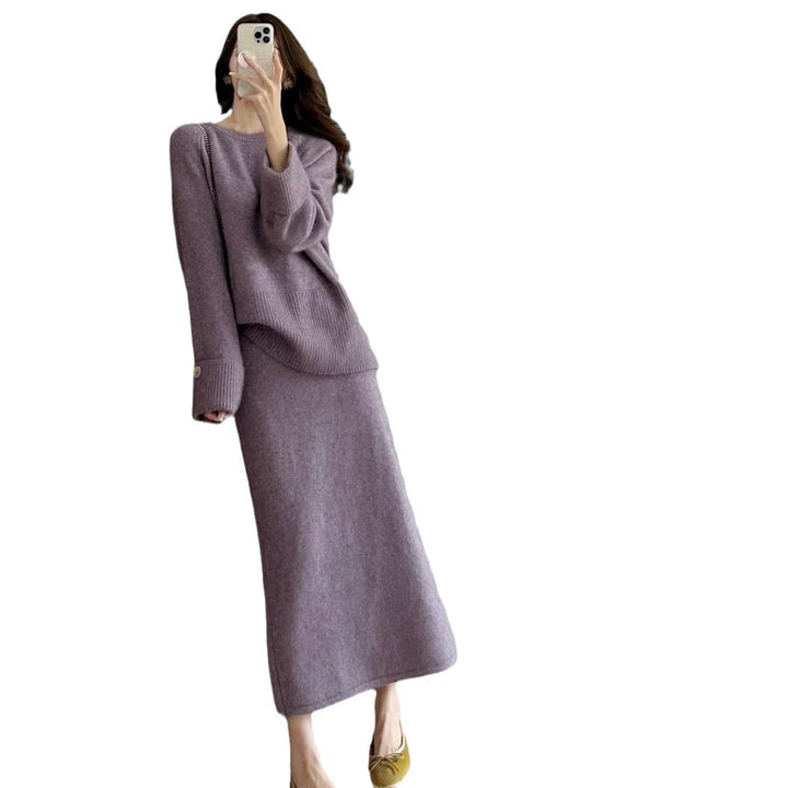 Pull en maille épaisse pour femmes avec une coupe décontractée et un col montant sophistiqué Chic & Stil