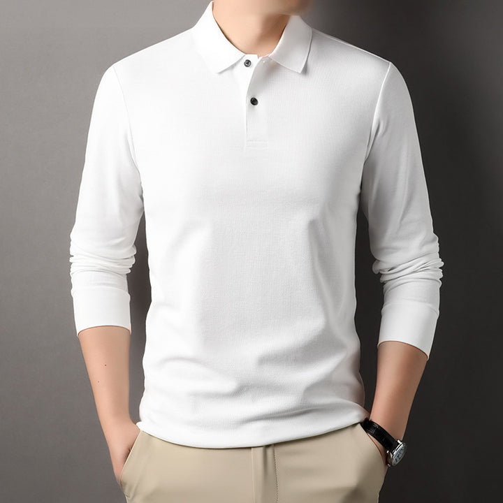 Long sleeve polo shirt for men in breathable functional material Lune London
