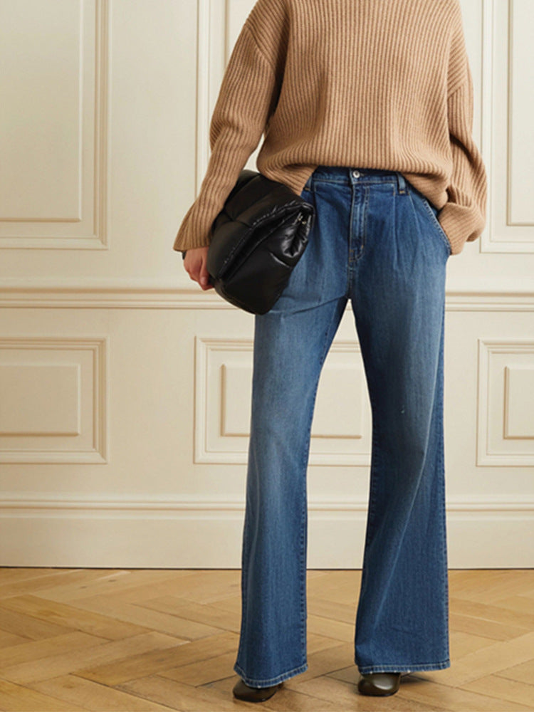 Jeans larges pour femmes avec taille haute et coupe décontractée Chic & Stil