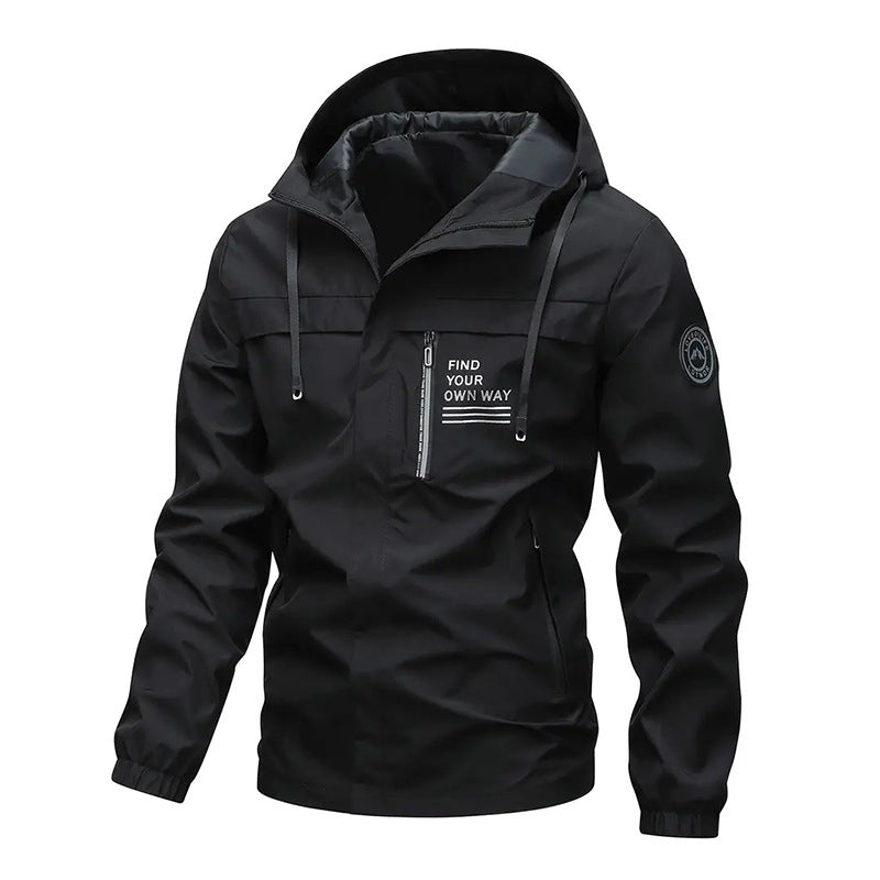 Men's Outdoor Sports Jacket with Adjustable Hood Lune London